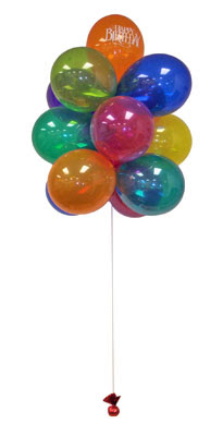  zmir Karyaka iek yolla  Sevdiklerinize 17 adet uan balon demeti yollayin.